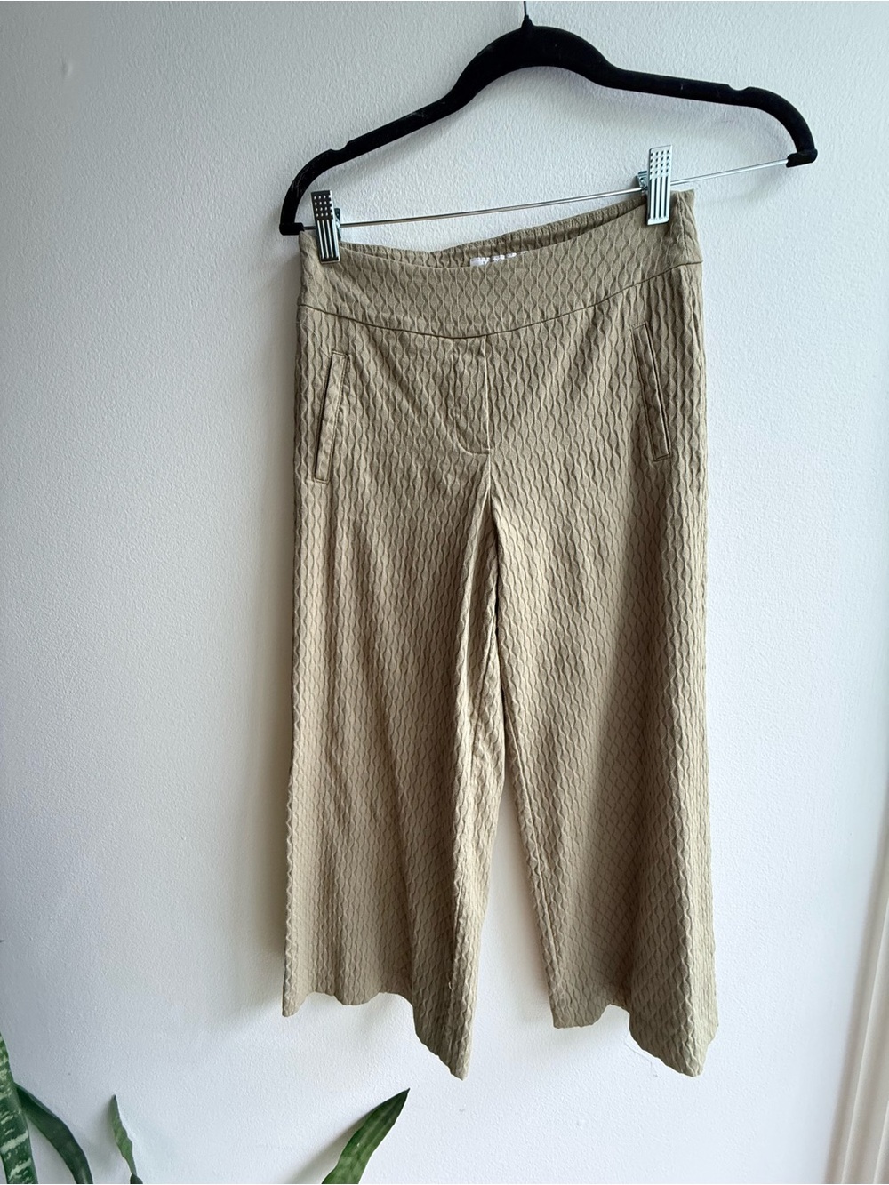 Margaret M khaki Textured Capris